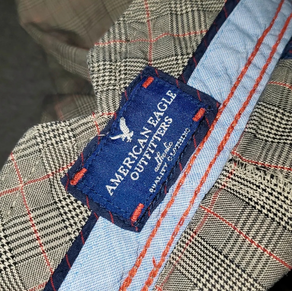 Vintage plaid american eagle slacks/pants (black, Grey and a lil bit of red).